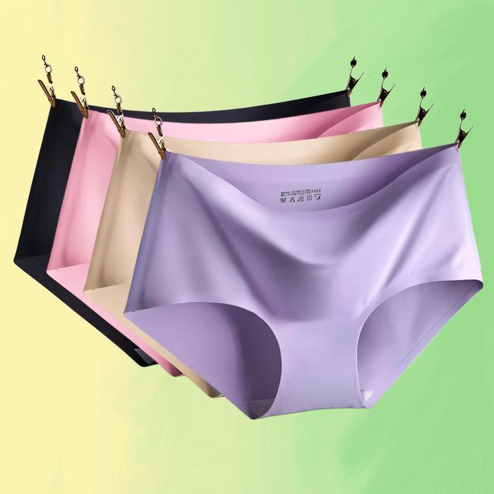Celana dalam wanita berbahan sutra es berkualitas tinggi tanpa jahitan dan bekas  CD-12 Katun High c