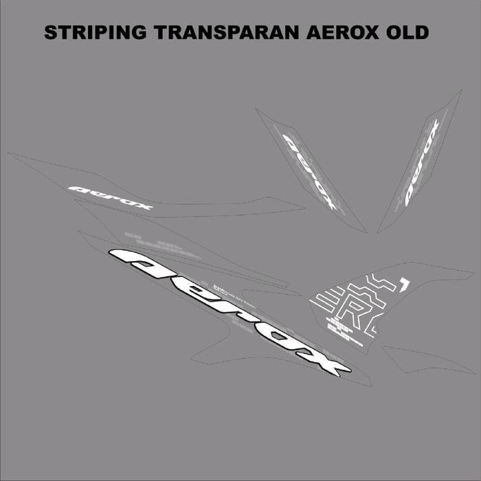 striping stiker transparan maxdecal aerox old/lama Motorcycle [NTS]