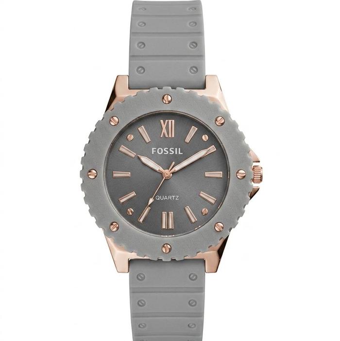 jam Tangan wanita fossil Tali karet abu soft
