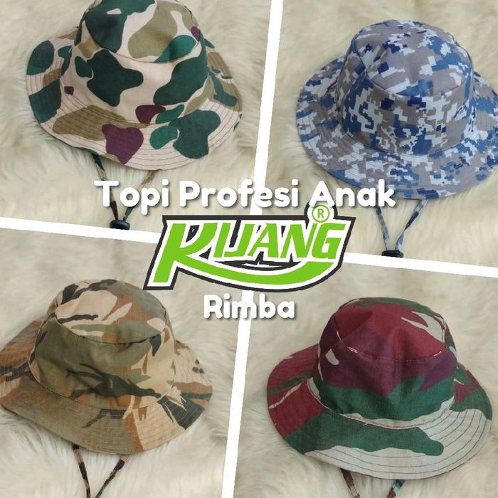 KIJANG TOPI RIMBA PROFESI ANAK BISA UNTUK PUTERA DAN PUTERI MERK KIJANG PELOPOR BAJU PROFESI ANAK SE