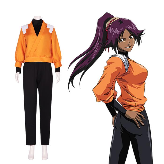 Anime Cosplay BLEACH Shihouin Yoruichi Shinigami Cosplay Costume Set Anime Halloween Carnival Party 