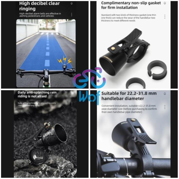 Ready Stok Rockbros 2022-1B Bel Sepeda Model Toa Bicycle Copper Alloy Bell Horn 2022-1 B Retro Coppe
