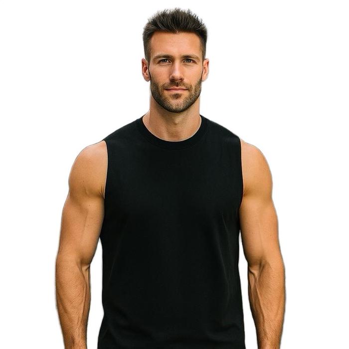 Brodee.cloth (A2- Hitam ) sleeveless pria oversize  Tank Top  Atasan pria kaos muscle gym Singlet Ob