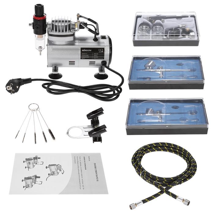 KKmoon Professional Airbrush Air Compressor Kit Oil-less Quiet