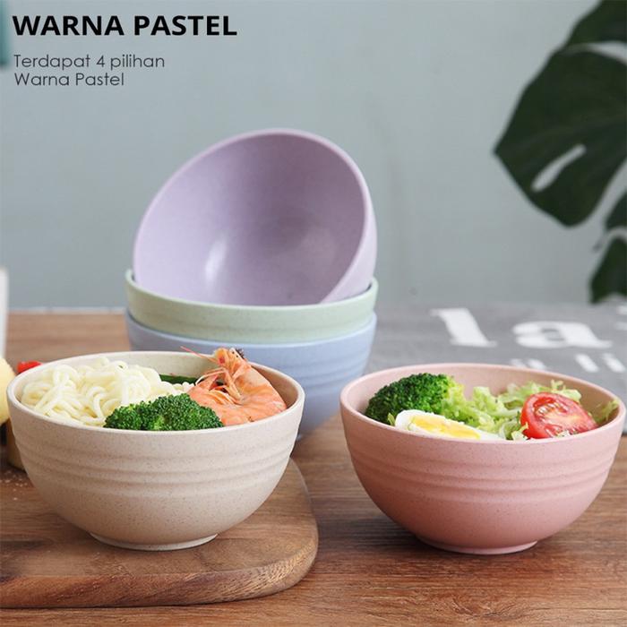 Mangkok Jerami Gandum / Mangkok Plastik Besar Murah Diameter 15 Cm / Mangkuk Plastik / Mangkok Rame