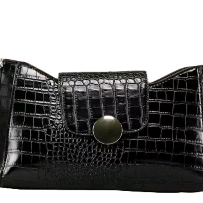 ZARA Tas Wanita Sling Bag Croco Model Tali Kepang Import 034 dengan Desain Eksklusif dan Tampilan Me