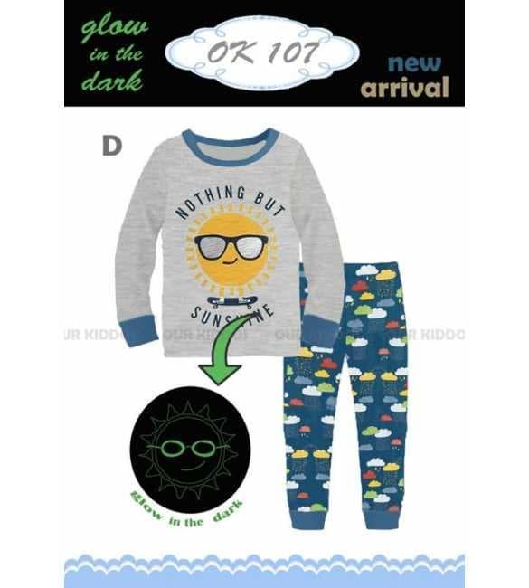 Piyama Anak Our Kiddos OK 107 D Sunshine Glow In The Dark Murah