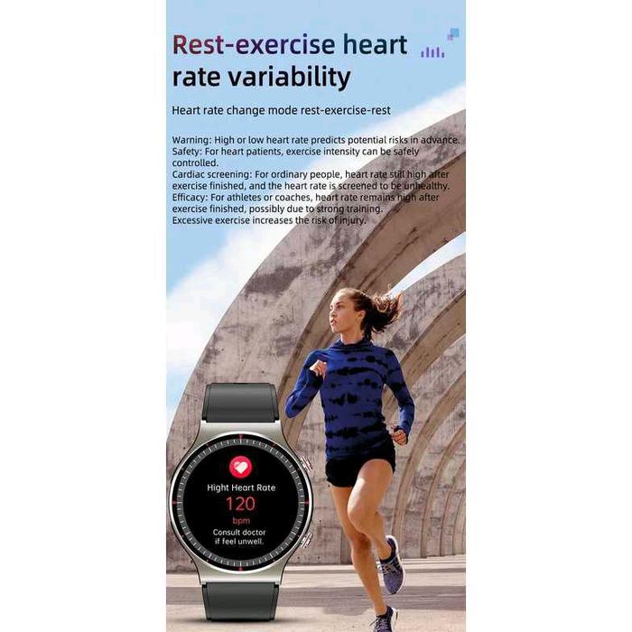 Jam tangan Smartwatch Medical Grade ECG Heart Rate Blood Oxygen - G08