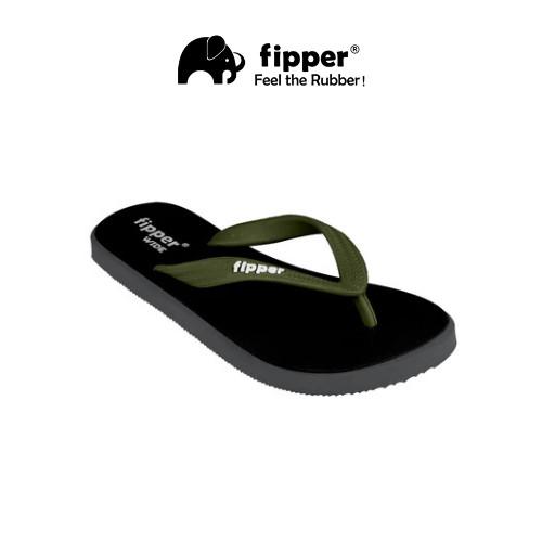 Fipper - Wide Black / Grey Dark / Green Army