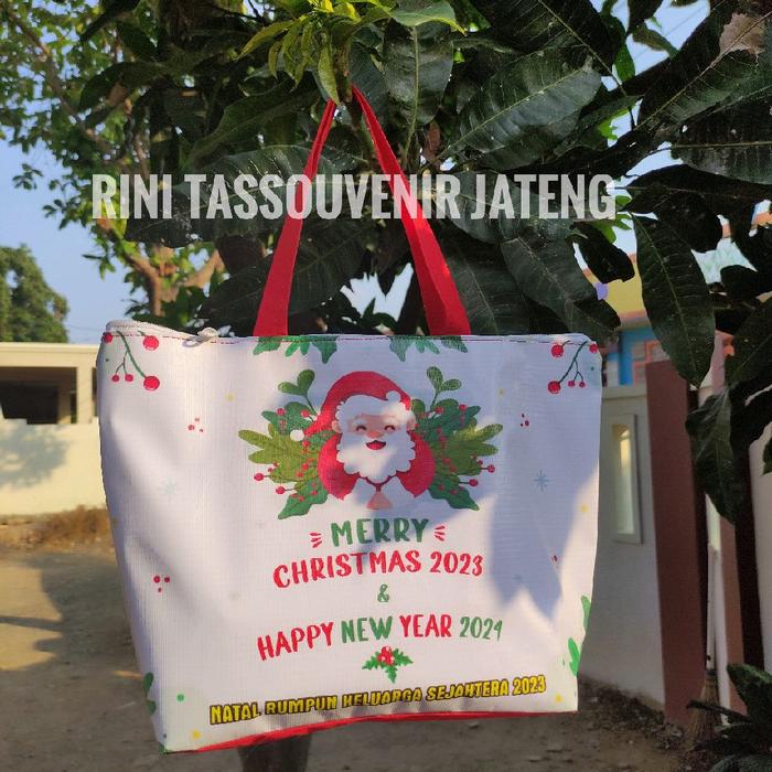 Tas trapesium bolak balik tas natal tas resleting natal tas natal resleting hampers