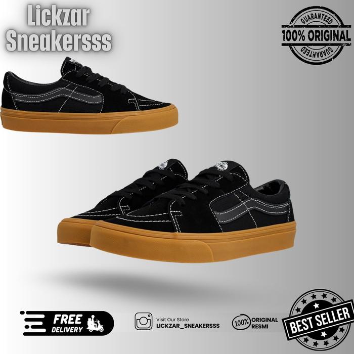 Vans SK8-Low Black Gum Original Resmi (PT Navya)