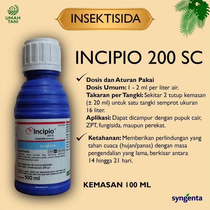 Insektisida INCIPIO 200SC 100 ML Pembasmi Penggerek Sundep Beluk Wereng Ulat Thrips Tengau