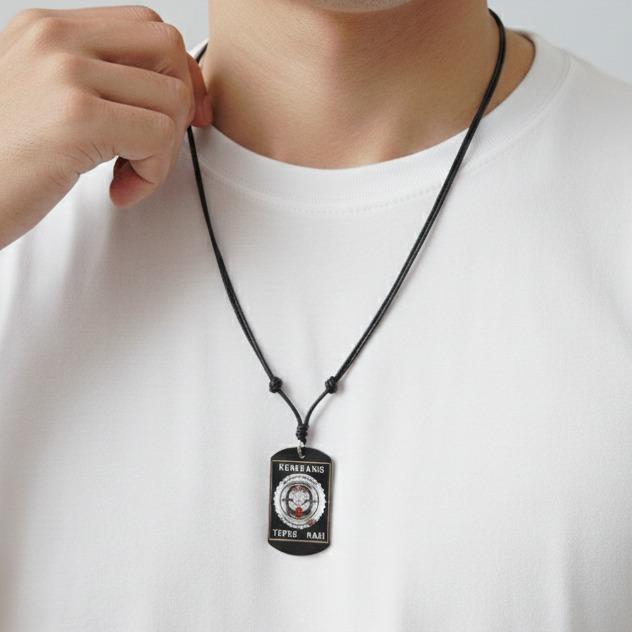 Kalung Kembang Tepus Kaki Bahan Resin Premium Tali Korea Liontin Resin Kualitas Gambar Desain Logo H