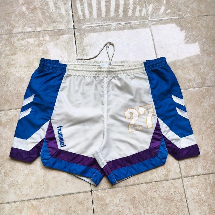 Vintage Hummel Celana Pendek Colorblock Threetone