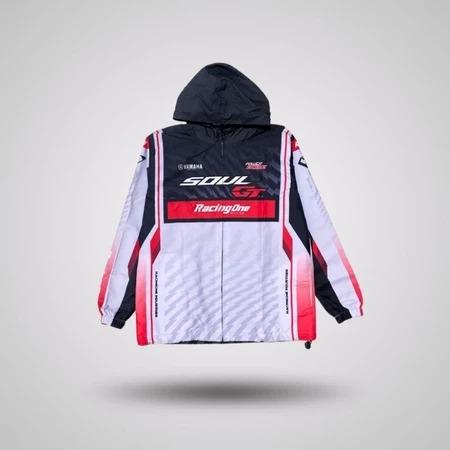 Racing One  Jaket Parasut Full Printing MIO SOUL Waterproof Unisex
