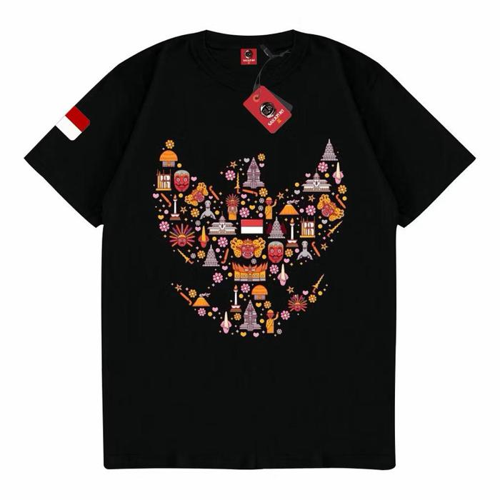 Kaos cowo cewe Kemerdekaan Indonesia/Kaos Merdeka/Kaos Peta Indonesia/Kaos 17 Agustus Garuda Jakarta