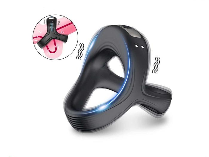 Katonn Ring Cock Cincin Penahan Ej4kulasi Dini Pria Dewasa 10 Variasi Getaran Rechargeable With Lamp
