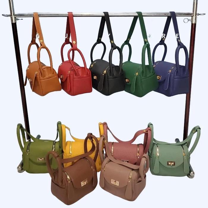 Tas Selempang Wanita Lindi Medium bahan jeruk sintetis premium