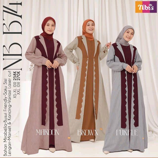 Nibras Gamis Jumbo XXL Lingkar Dada Diatas 115