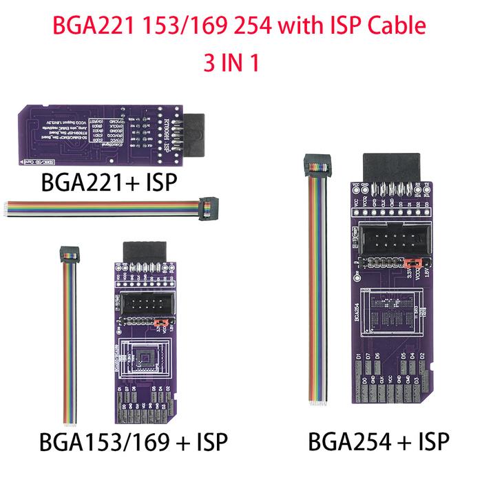 100% Original BGA254 BGA153/169 BGA221 Simple Reading and Writing Board SD-EMMC RT809H-ISP Flywire A