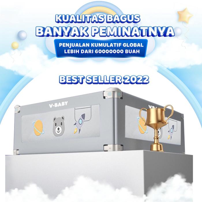 New [Garansi 4 Tahun]Tinggi 105Cm/ Baby Bedrail Baby Bed Guard Pagar Tempat Tidur Bayi Baby Bedrail 
