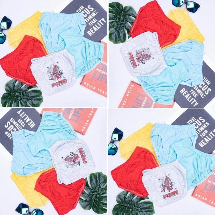 Celana Dalam Anak LAKI Motif SPIDERMAN Cd Undies Karakter SUPER HERO Sempak Cowok