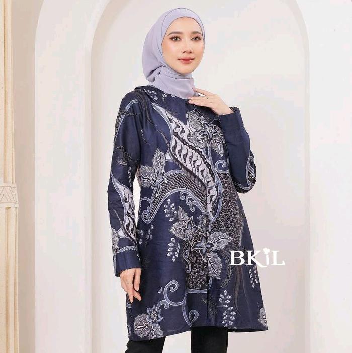 BKiL atasan tunik batik lingsir wengi batik wanita cewek big size jumbo M L XL XXL 4L LD 120 WARNA M