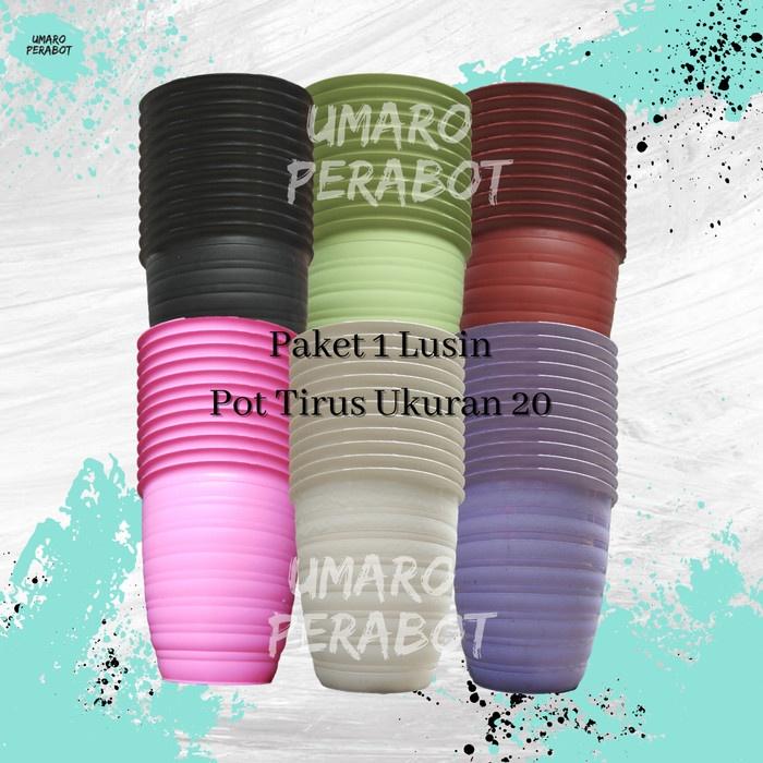 GROSIR 1 LUSIN POT TIRUS 20 / POT TANAMAN / POT BUNGA / UMARO PERABOT