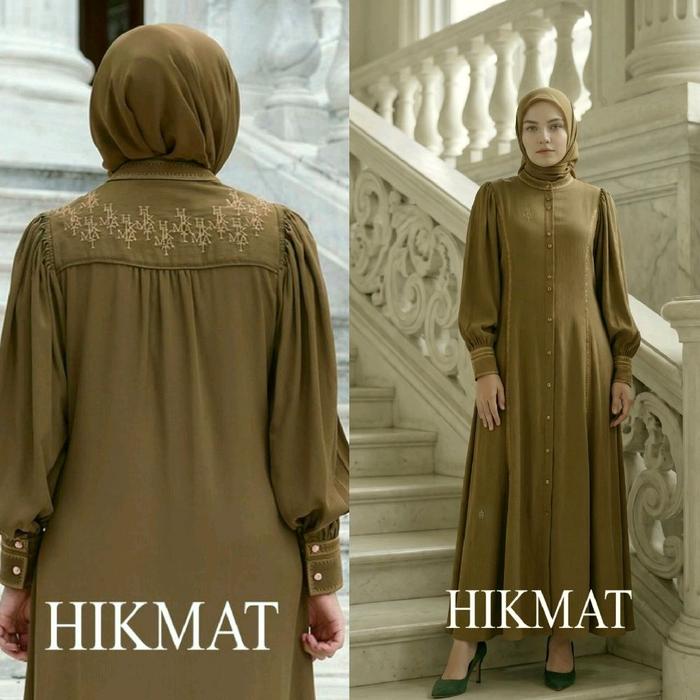 Neniku Abaya Hikmat Fashion terbaru C1353 Olive