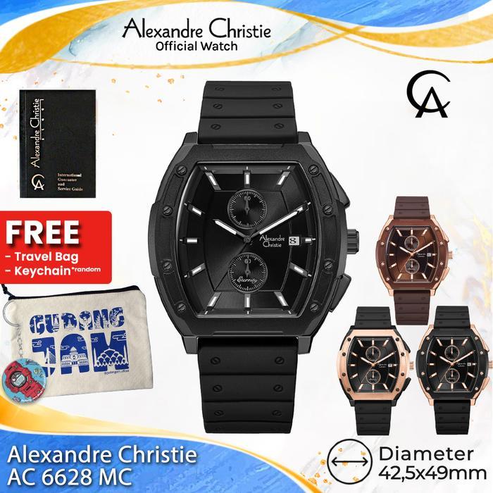 Alexandre Christie Pria AC 6628 MC AC 6628 AC6628MC Rubber Strap