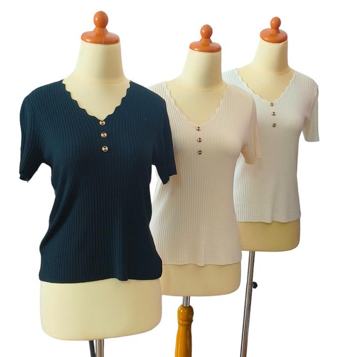 Rajut Pendek Kancing Cantik / Rajut Dingin / Rajut Import / Rajut Korea / Rajut Renda