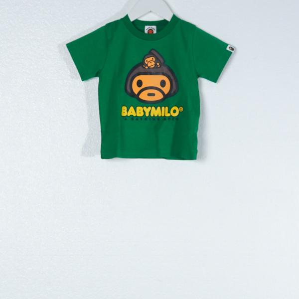 Kaos BAPE X BABY MILO PLAYGROUND GREEN TSHIRT KIDS 100% ORIGINAL