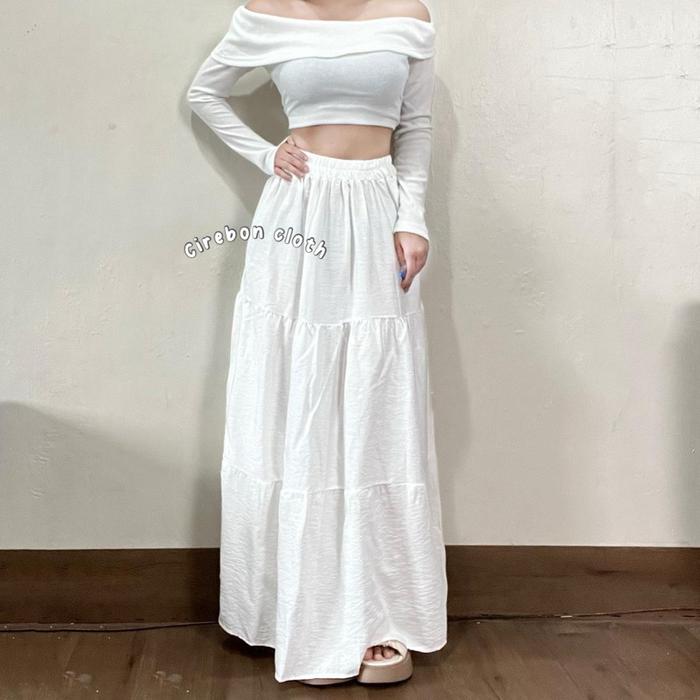 Cirebon Cloth - Honey Layer Linen Skirt - Rok susun Linen - Rok korea style linen - Rok linen - Rok