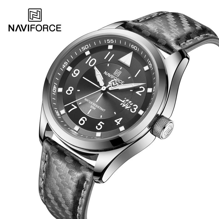 【NEW】 JAM TANGAN PRIA ANALOG TAHAN AIR QUARTZ MOVEMENT NF 8022 S/GY JAM TANGAN MODERN DENGAN DESAIN 
