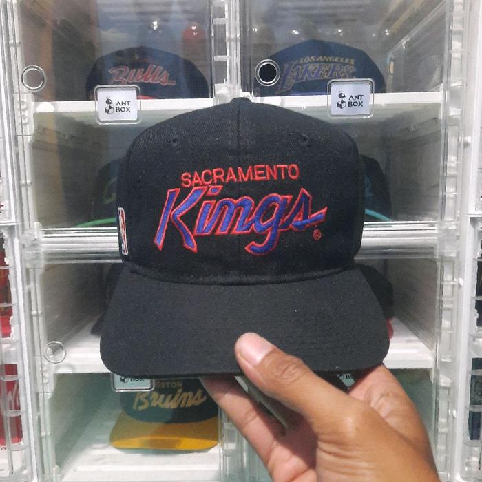 Snapback Vintage Hats NBA Sacramento Kings Double Line Sport Spesialties Blackdome 90s