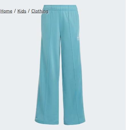 Adidas Celana Panjang Anak Wide Pants  Biru Muda untuk Pakaian Anak Laki-Laki IC3105