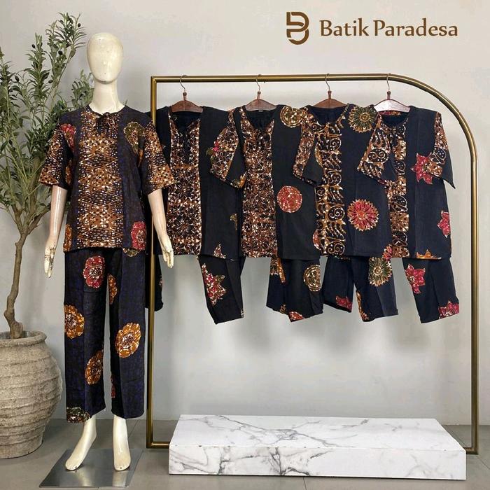 Daster Batik Pekalongan Daster Busui Setelan Celana Panjang Model Resleting All Size Batik Paradesa 