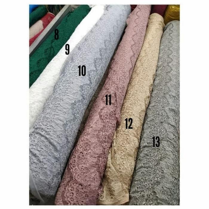 Kain Brokat Brukat Renda Grosir 1 Roll Isi 45 Meter. Burkat Berukat