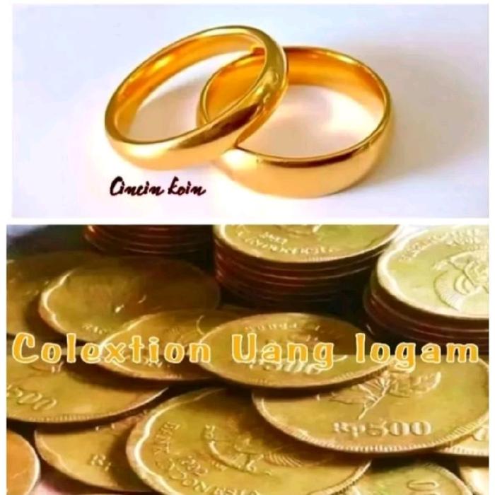 Cincin Koin Logam 1991-1992 Perhiasan Wanita Elegan Warna Gold Tidak Mudah Luntur Dan Tahan Lama Rin