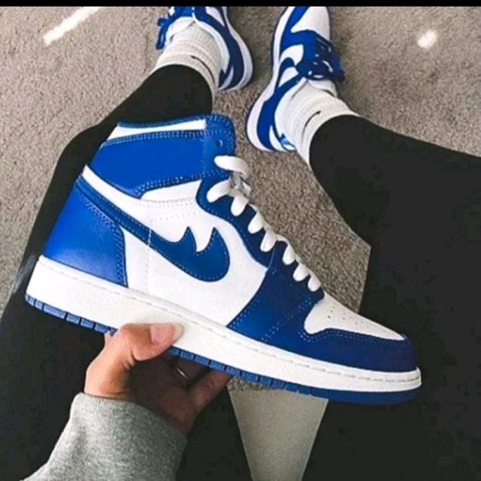 Jordan Nike Pria Sneaker Kualitas Terbaik untuk Semua Kalangan Laki-Laki Modern Sepatu Basket Biru P