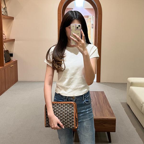 Tas GOYARD JOUVENCE BLACK TAN CLUTCH BAG 100% ORIGINAL