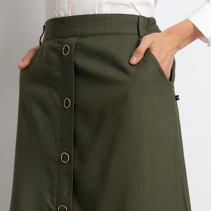 Flamoush Varuna Green Long Skirt Wanita