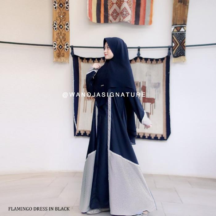 WNJ - FLAMINGO DRESS / DRESS MUSLIMAH WANITA - Flamingo Dress by Wanoja