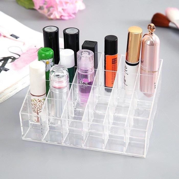 RAK KOSMETIK ACRYLIC PUTAR 360 Derajat / RAK MAKE UP/ TEMPAT MAKE UP