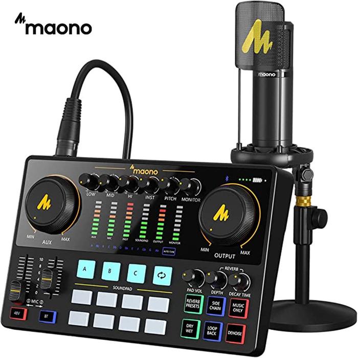 Set Kartu Suara Maonocaster dengan Mikrofon XLR Antarmuka Audio