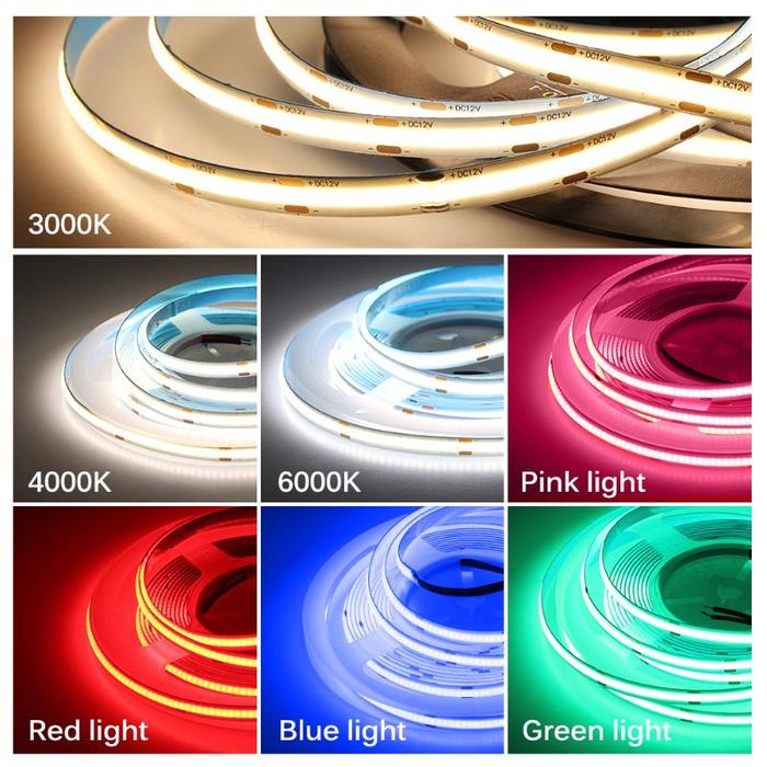 led strip Cob 12V 12 volt 320 led 5 meter flexible