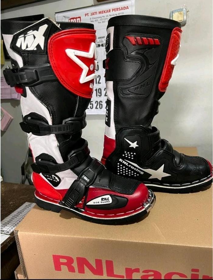 Terbaru Sepatu Cross Rnl Boots Trail Rnl Ori 4 Straps / 4 Gesper Shoes