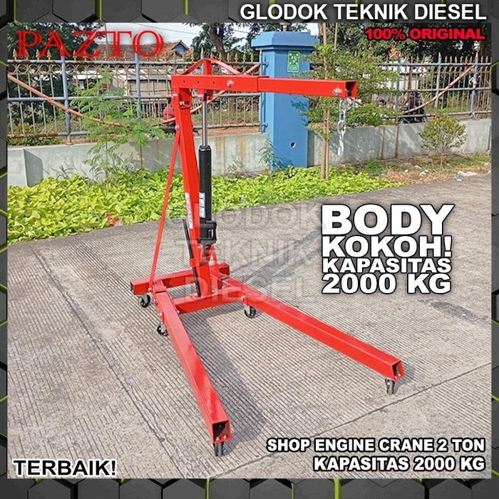 Hydraulic Engine Crane 2 Ton Shop Crane 2 Ton Dongkrak Mesin 2000 KG Alat Pengangkat Mesin Mobil TER