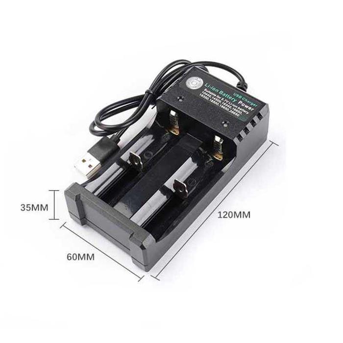 Charger Baterai 18650 18500 26650 2 Slot - BH-042100