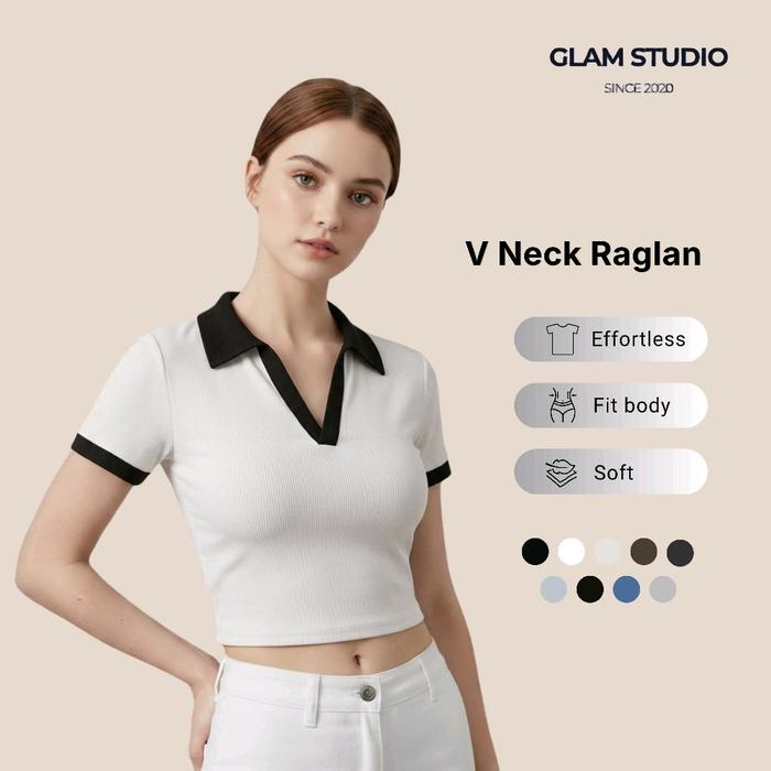 Glamstudio - Elia Raglan Crop Top T-shirt Raglan ( CT 008 RAGLAN )